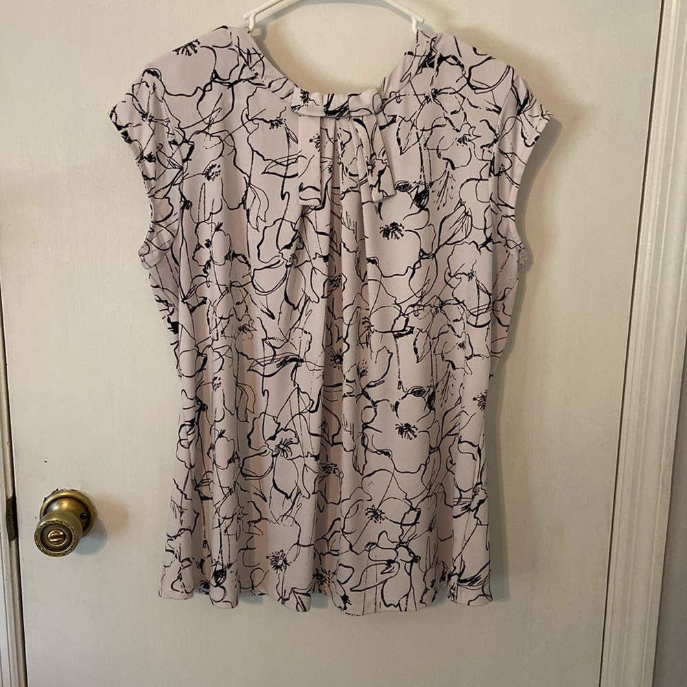 Black and White Blouse